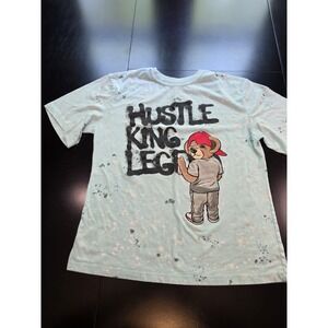 Bailey‎ Apparel Hustle King Legend Bear Shirt Boys Large 14/16 Mint Green...